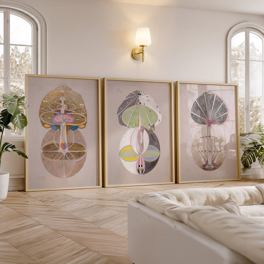 Hilma af Klint The Ten Largest Set of 3 Prints – Abstract Spiritual Art