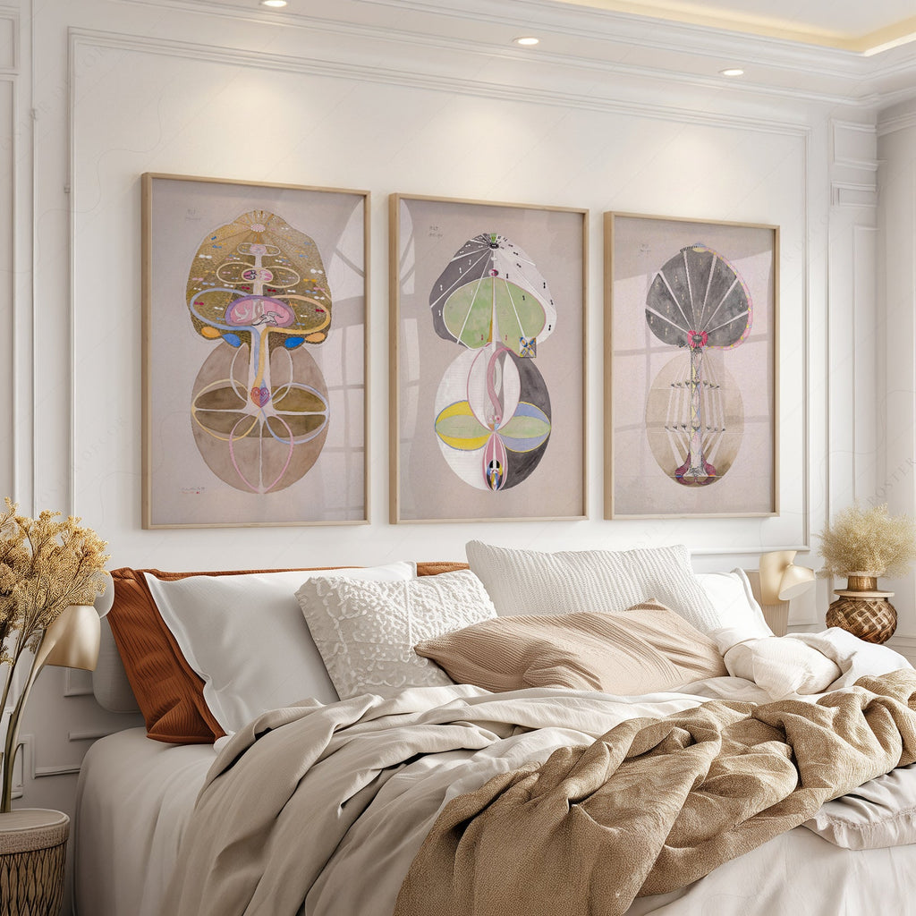 Hilma af Klint The Ten Largest Set of 3 Prints – Abstract Spiritual Art