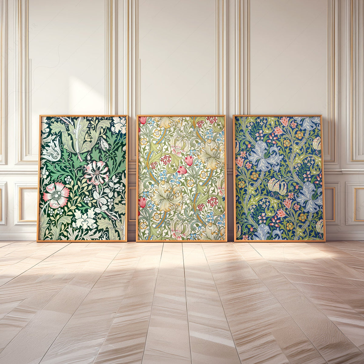 Ensemble de 3 impressions William Morris – Affiches murales botaniques style galerie