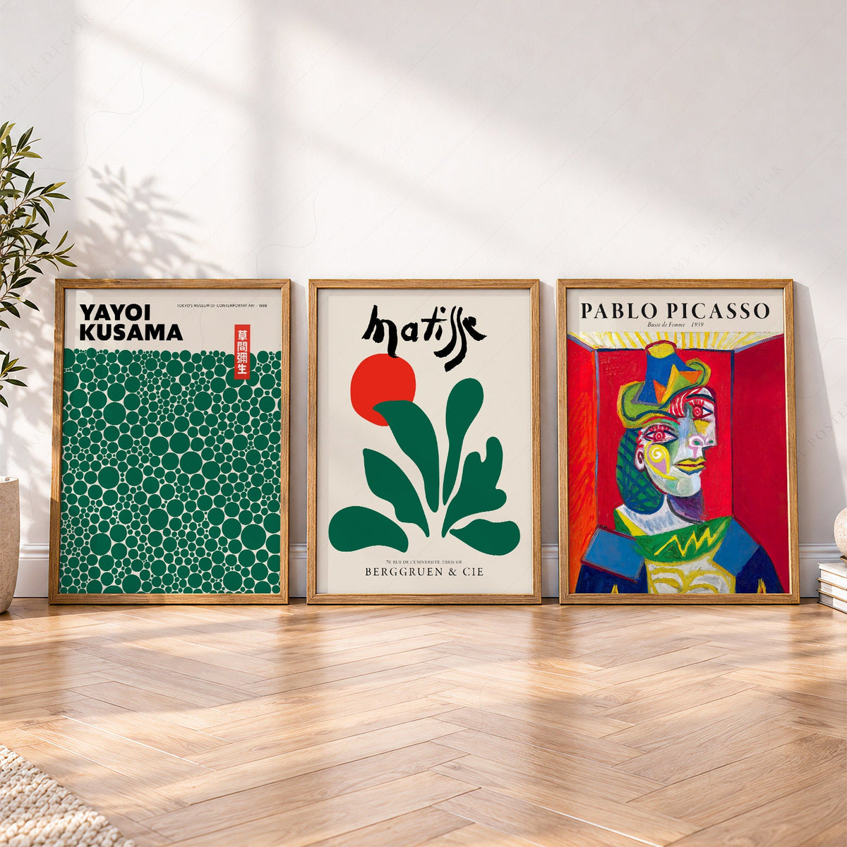 Matisse Kusama Picasso Gallery Wall Set of 3 – Modern Art Prints