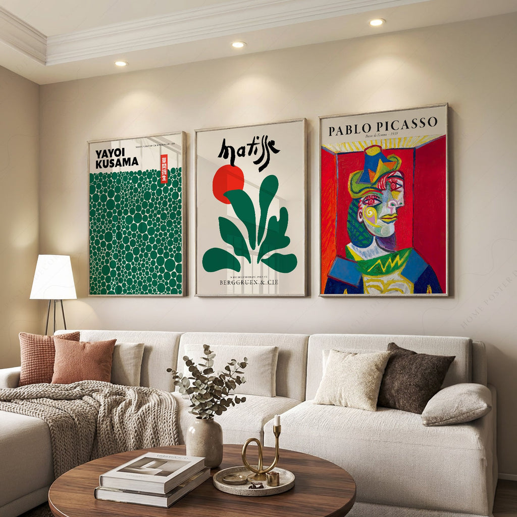 Matisse Kusama Picasso Gallery Wall Set of 3 – Modern Art Prints