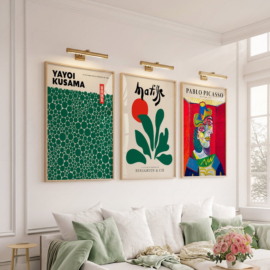 Matisse Kusama Picasso Gallery Wall Set of 3 – Modern Art Prints