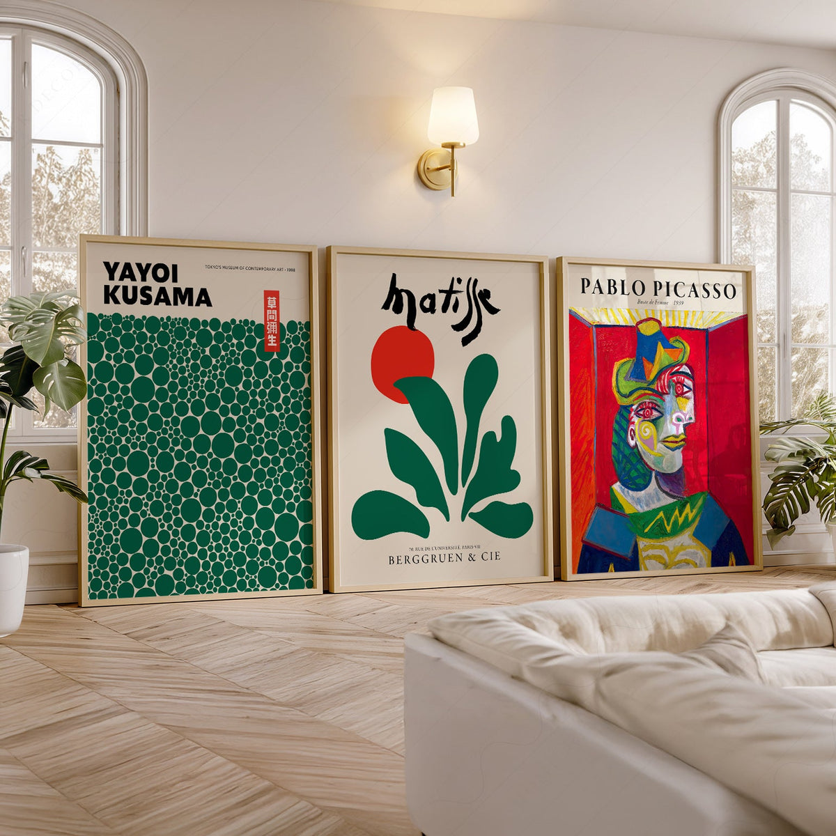 Matisse Kusama Picasso Gallery Wall Set of 3 – Modern Art Prints