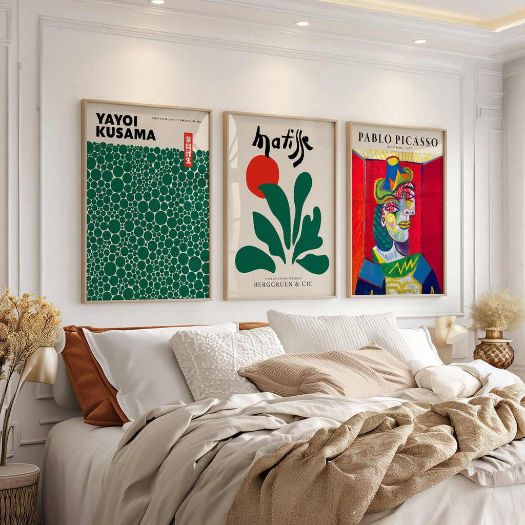 Matisse Kusama Picasso Gallery Wall Set of 3 – Modern Art Prints