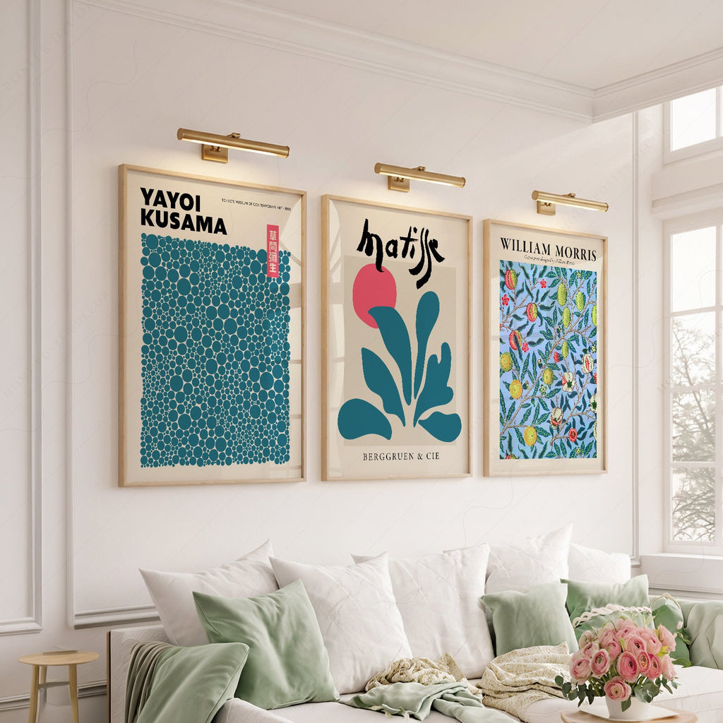 Kusama Matisse William Morris, ensemble de 3 imprimés – Art mural galerie éclectique