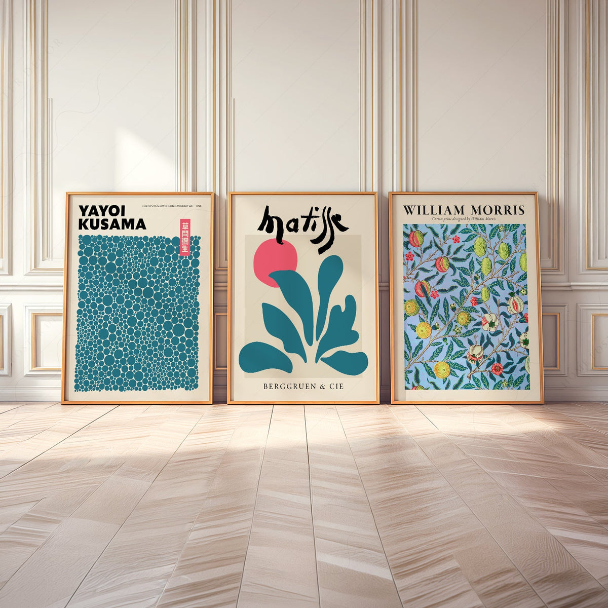 Kusama Matisse William Morris, ensemble de 3 imprimés – Art mural galerie éclectique