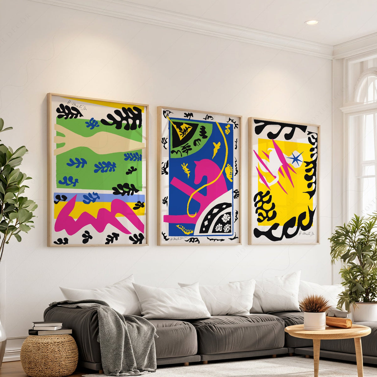 Henri Matisse Gallery Wall Set of 3 Prints