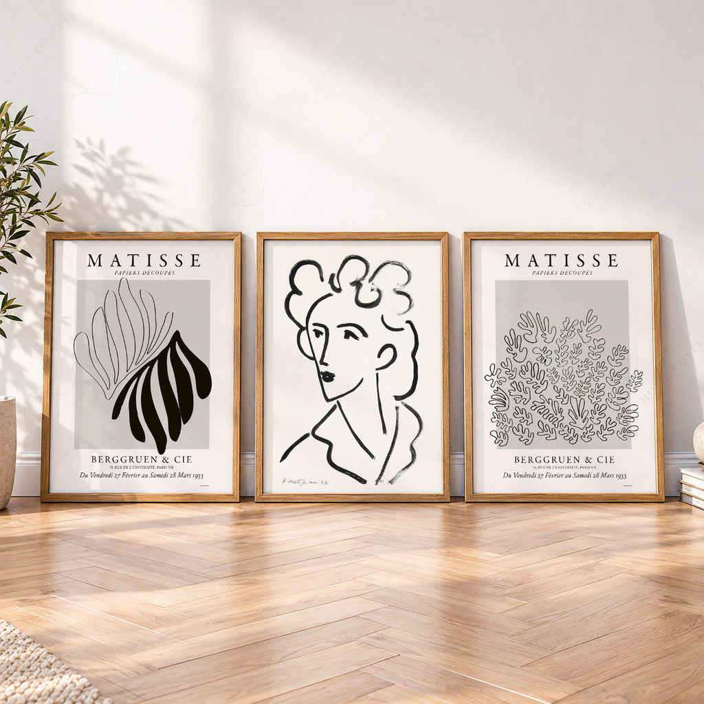 Henri Matisse Gallery Wall Set of 3 Prints – Mid Century Modern Wall Art