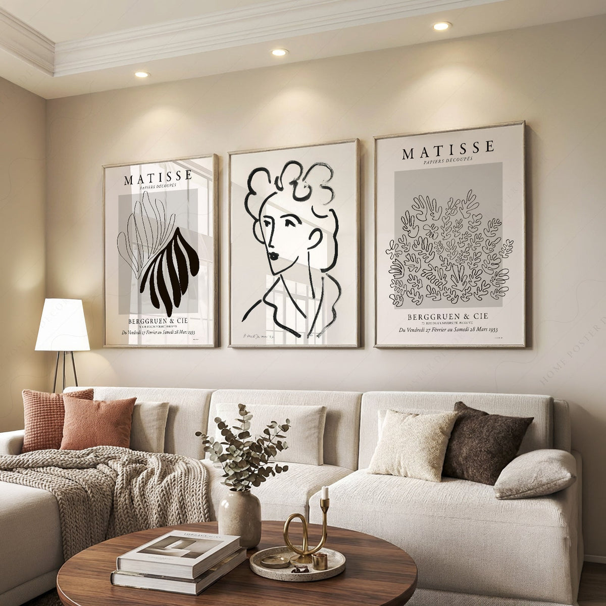 Henri Matisse Gallery Wall Set of 3 Prints – Mid Century Modern Wall Art
