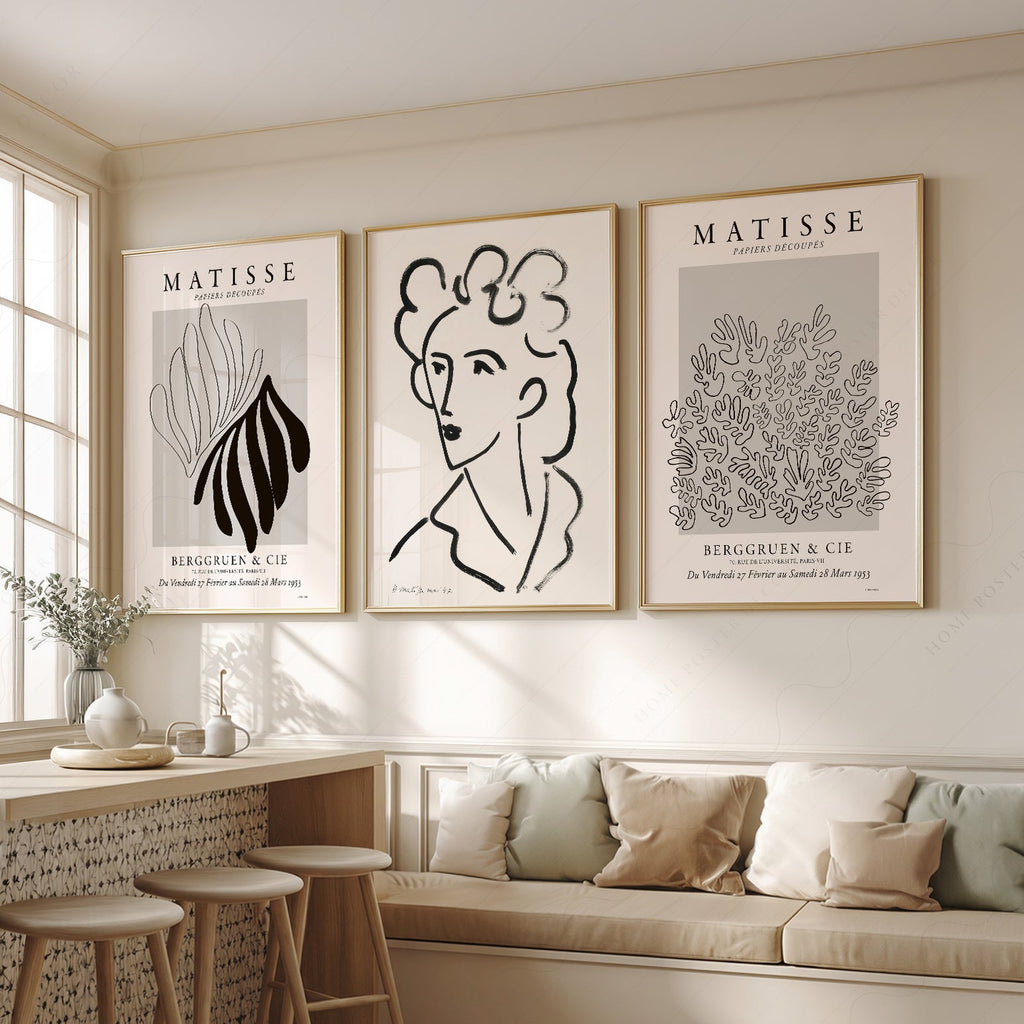 Henri Matisse Gallery Wall Set of 3 Prints – Mid Century Modern Wall Art