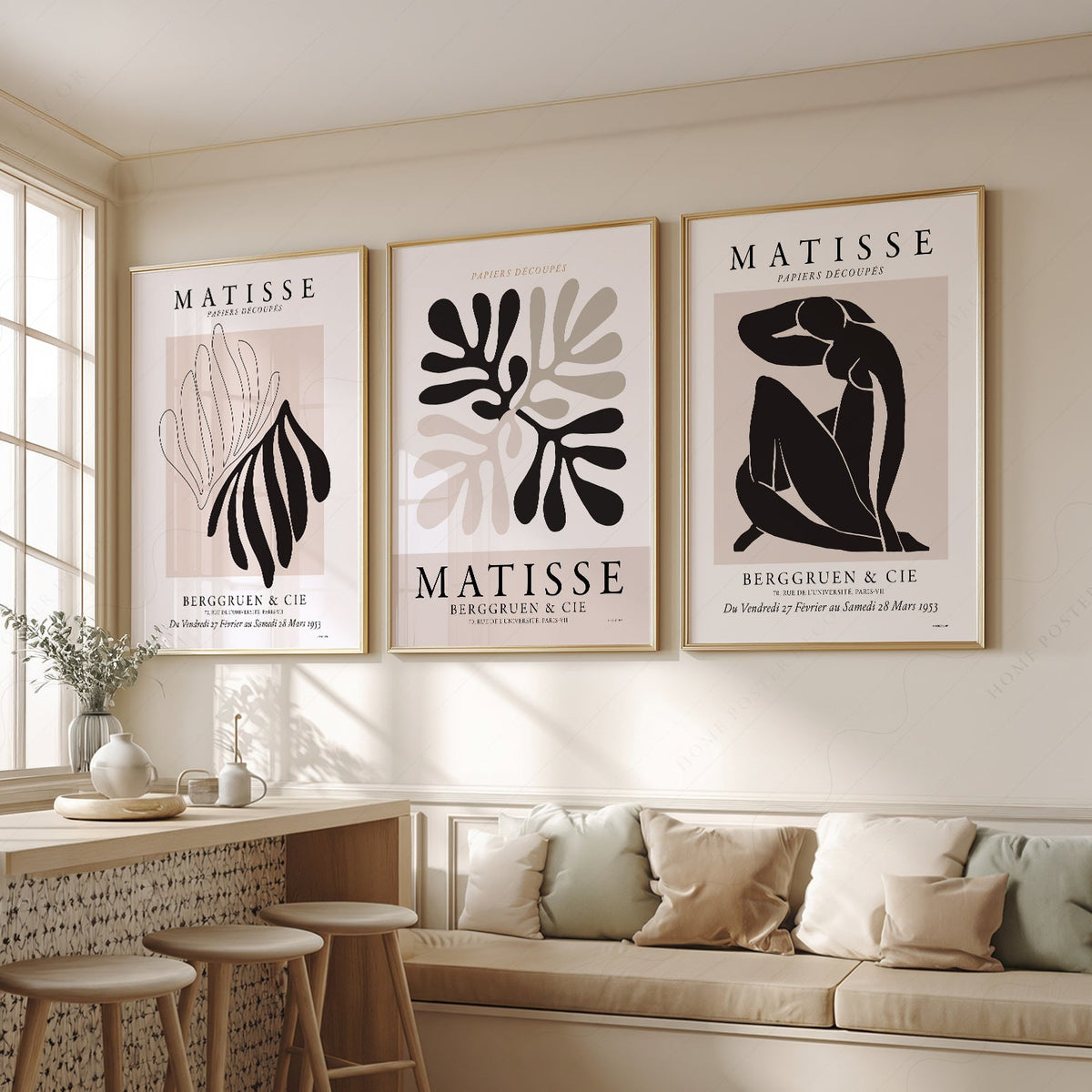 Henri Matisse Papiers Découpés Gallery Wall Set of 3 – Modern Art Prints