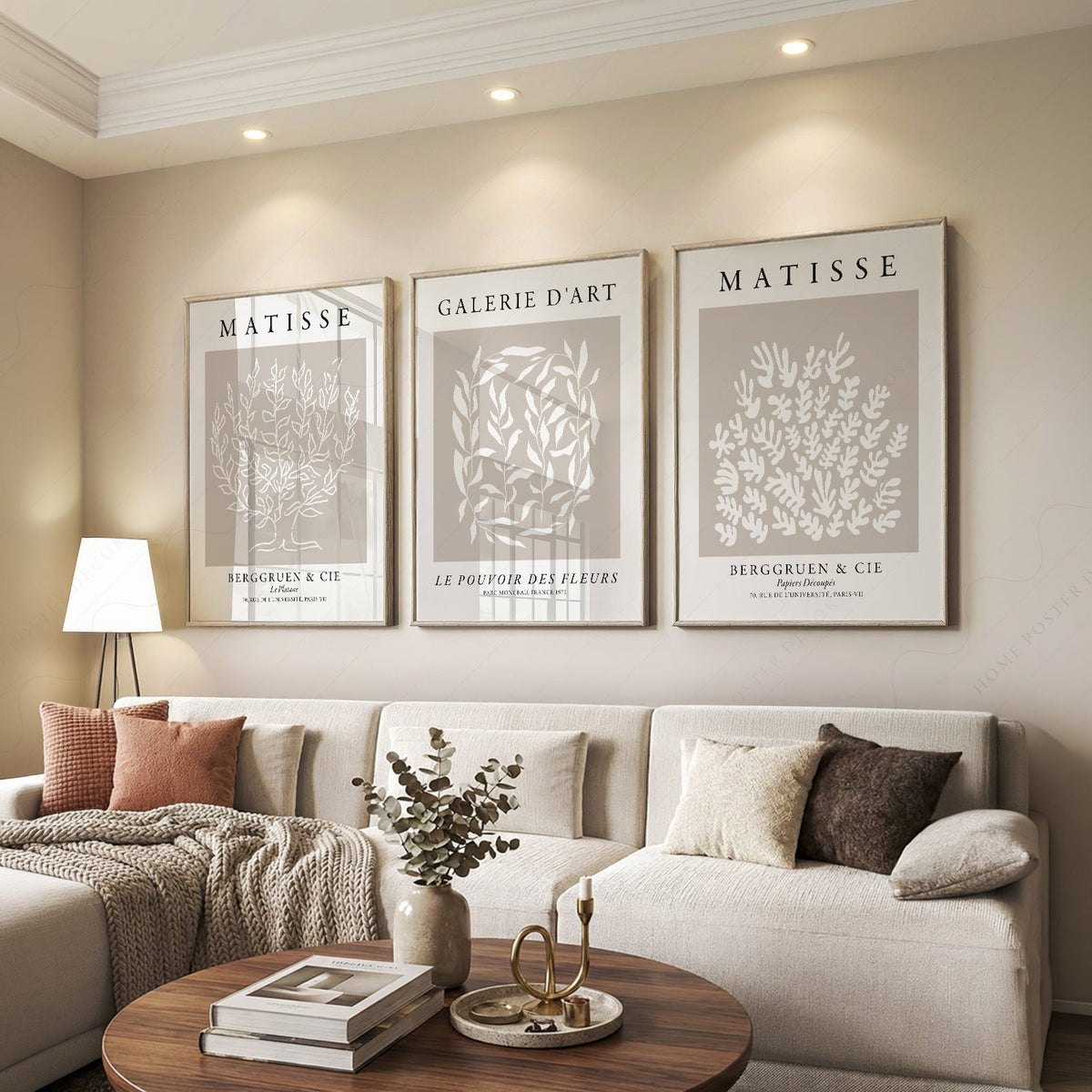 Henri Matisse Set of 3 Prints – Botanical Cut-Out Gallery Wall Art