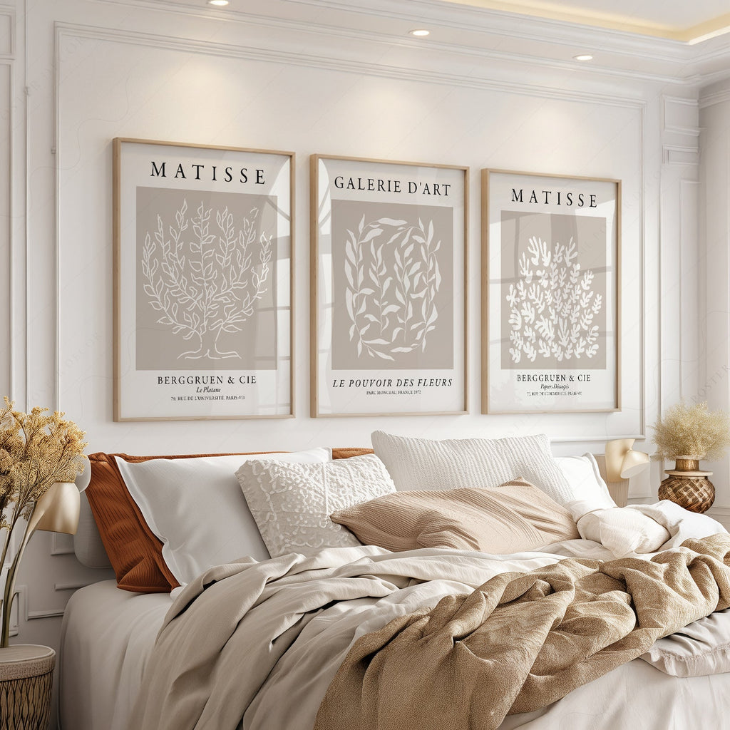 Henri Matisse Set of 3 Prints – Botanical Cut-Out Gallery Wall Art