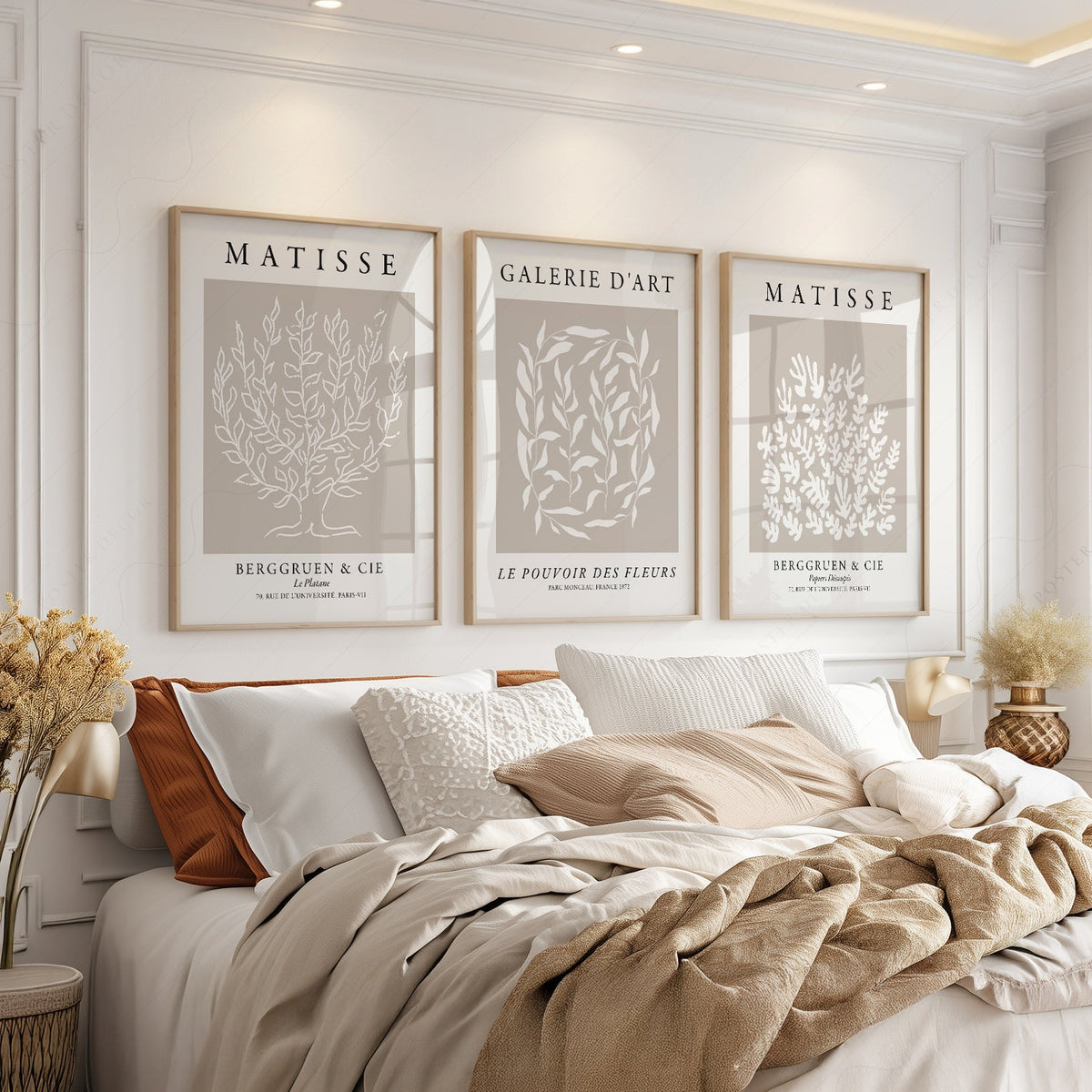 Henri Matisse Set of 3 Prints – Botanical Cut-Out Gallery Wall Art