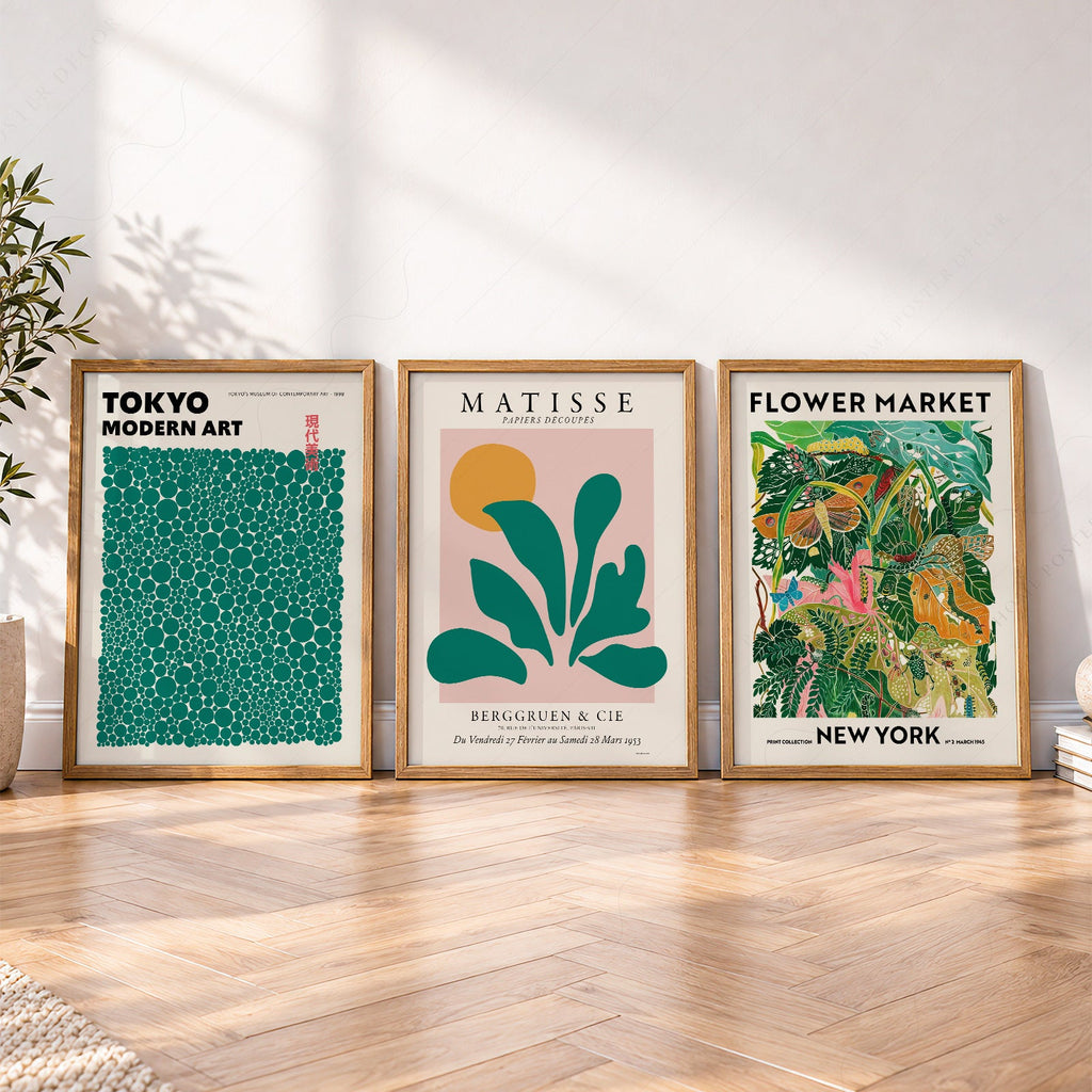 Matisse Kusama Gallery Wall Set of 3 Prints – Modern Art Poster Collection