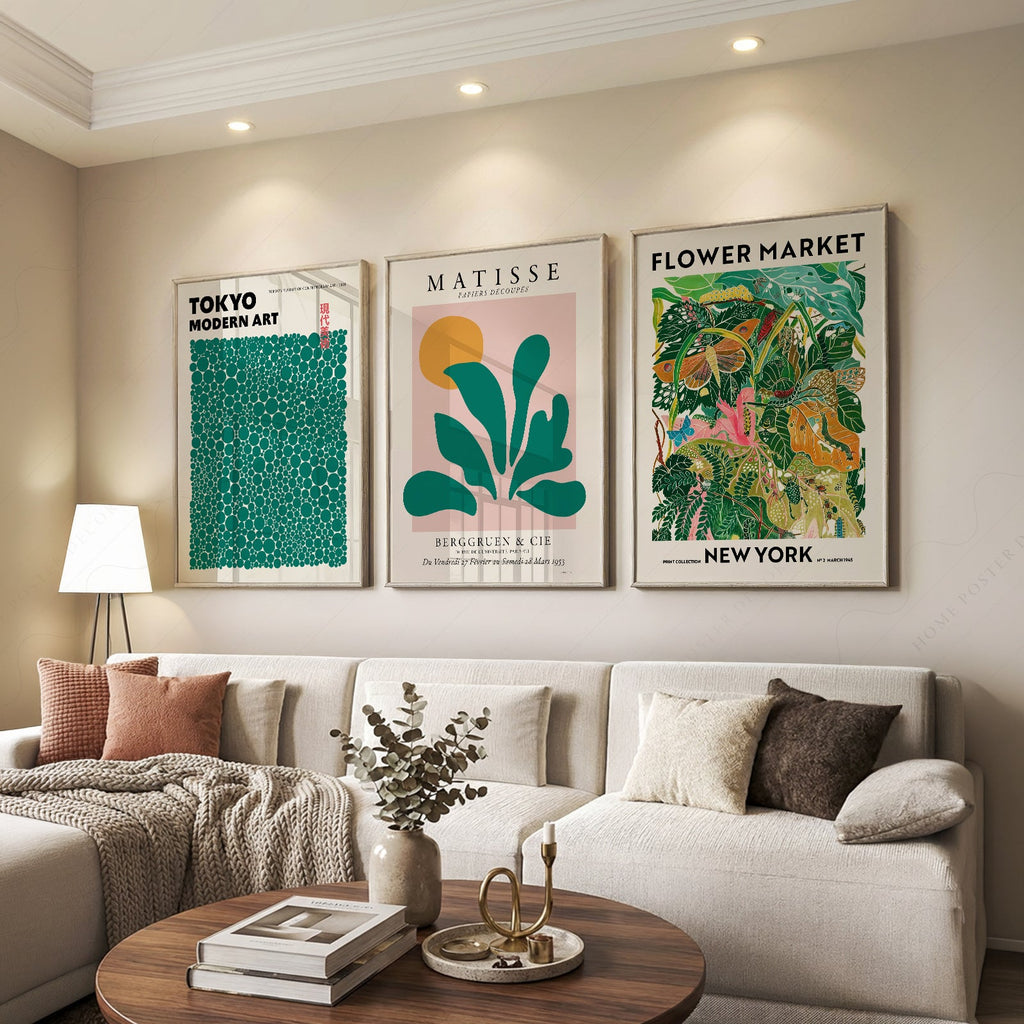Matisse Kusama Gallery Wall Set of 3 Prints – Modern Art Poster Collection