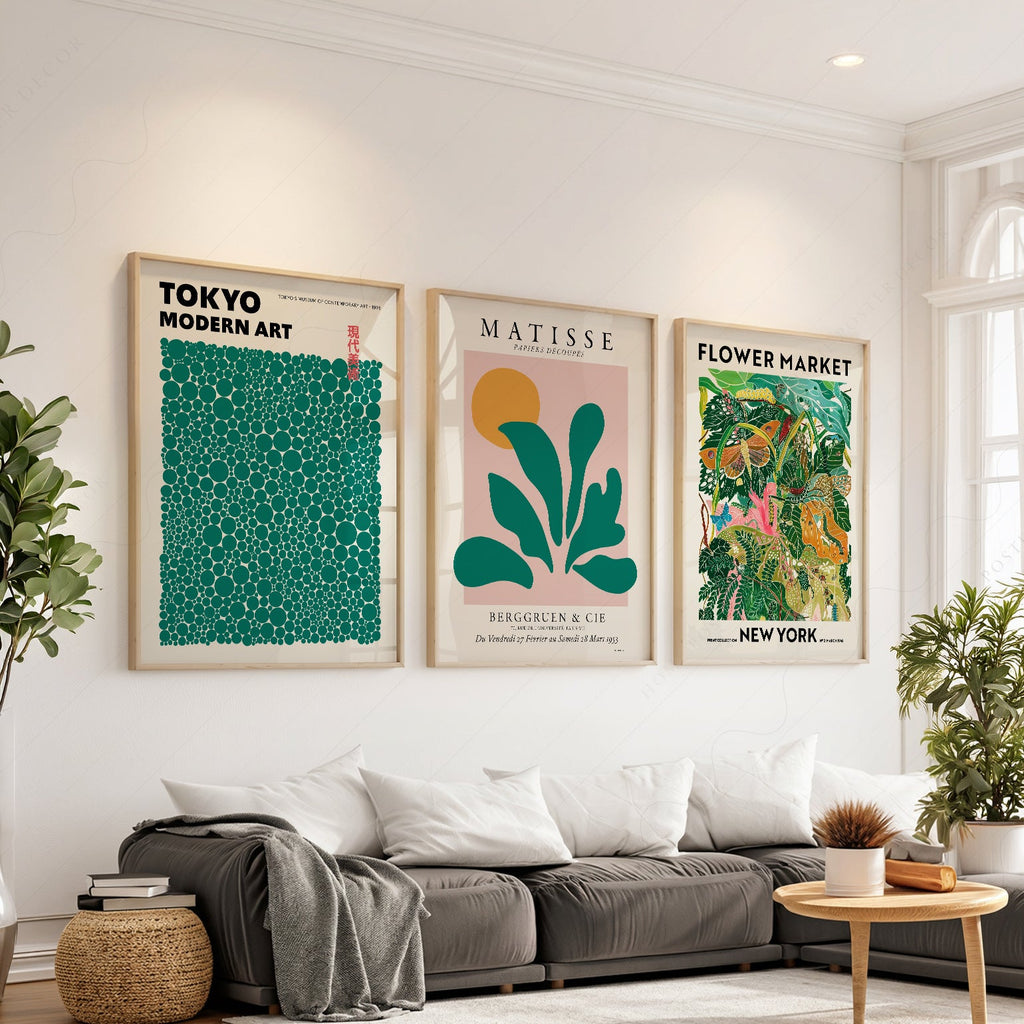 Matisse Kusama Gallery Wall Set of 3 Prints – Modern Art Poster Collection