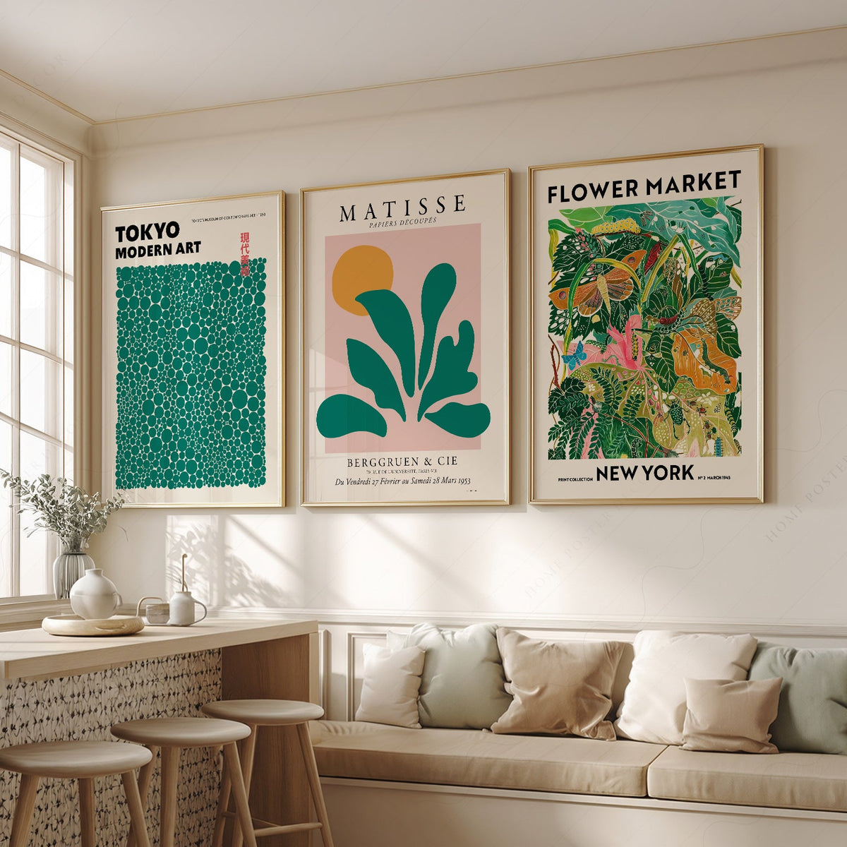 Matisse Kusama Gallery Wall Set of 3 Prints – Modern Art Poster Collection