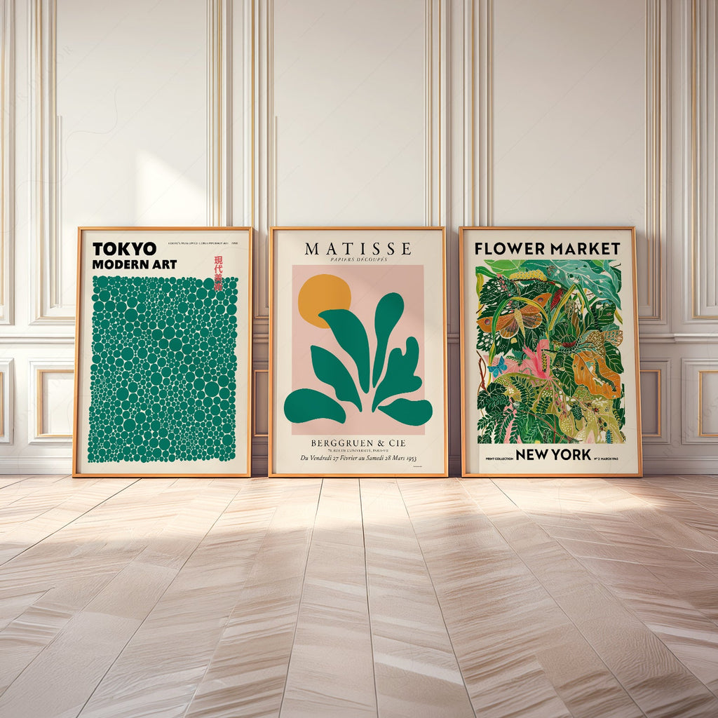 Matisse Kusama Gallery Wall Set of 3 Prints – Modern Art Poster Collection