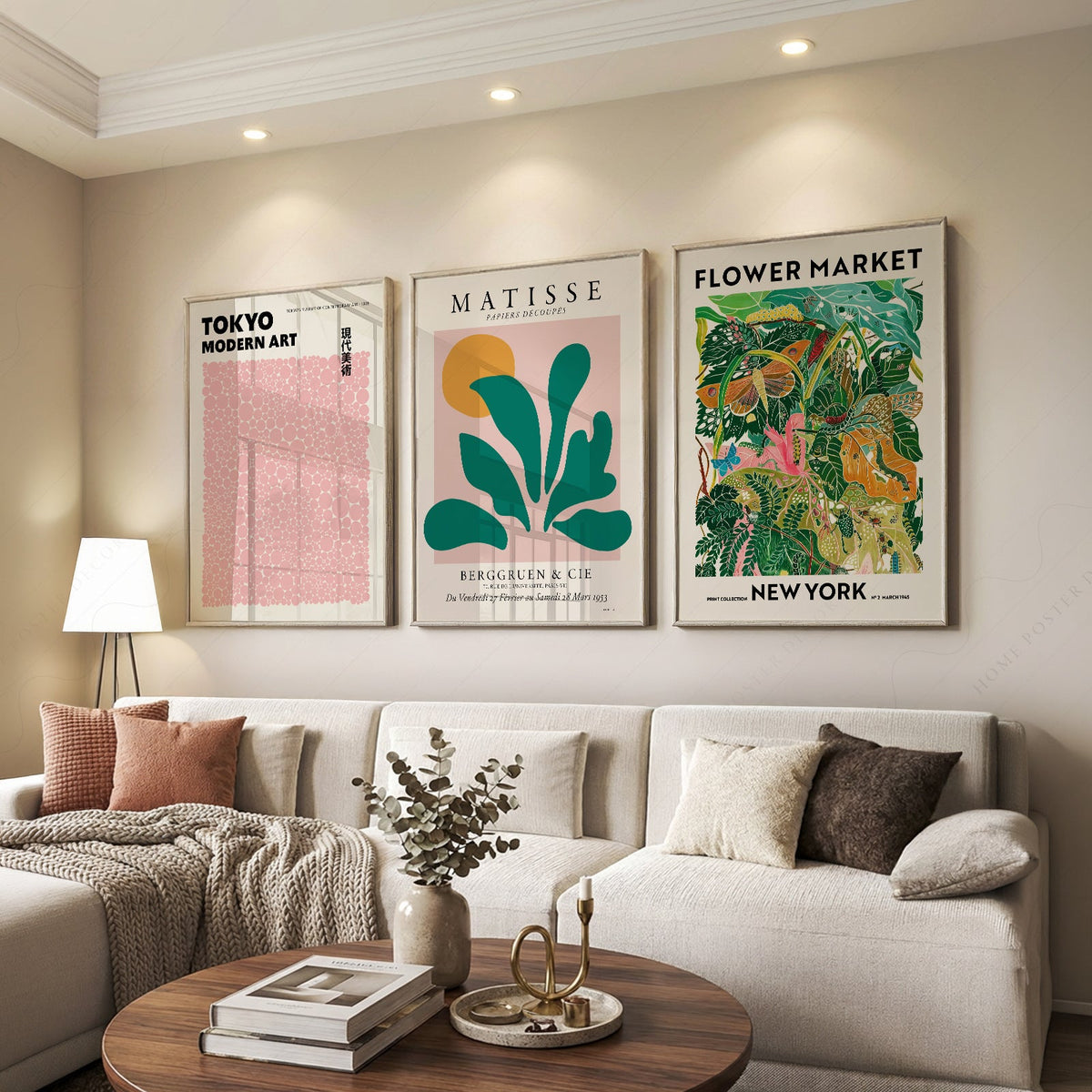Matisse Kusama Flower Market Set of 3 Prints – Modern Gallery Wall Art