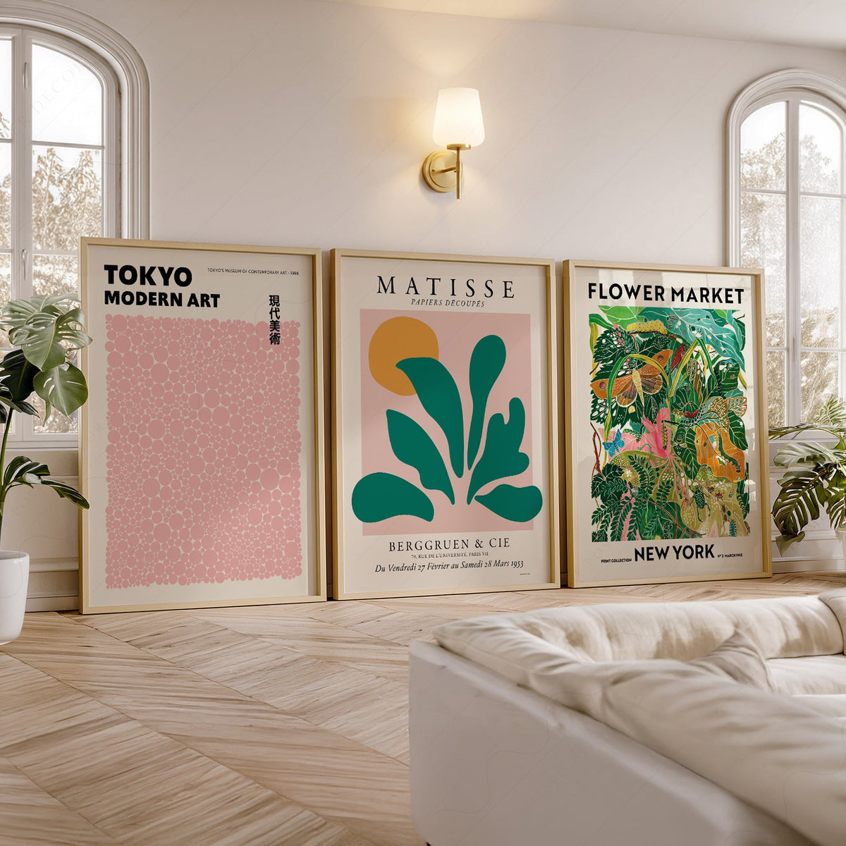 Matisse Kusama Flower Market Set of 3 Prints – Modern Gallery Wall Art