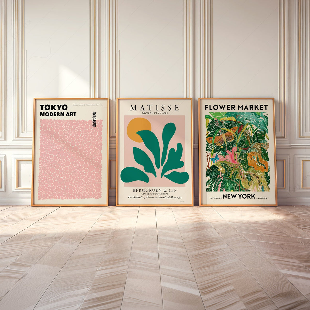 Matisse Kusama Flower Market Set of 3 Prints – Modern Gallery Wall Art