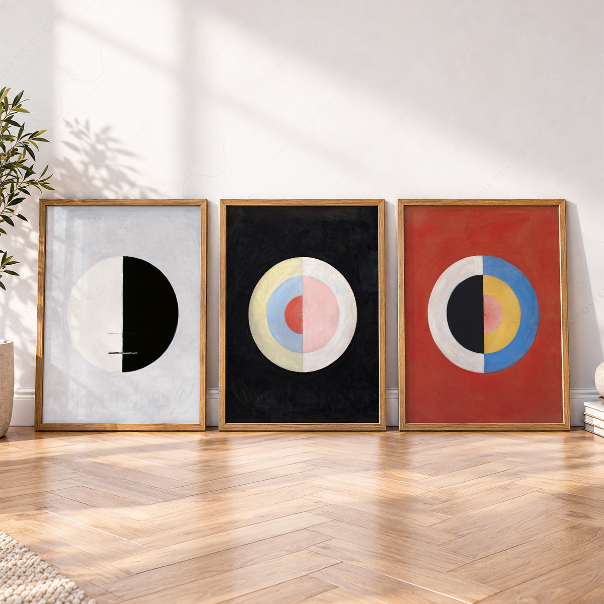 Hilma af Klint Set of 3 Prints – Abstract Geometric Wall Art Posters