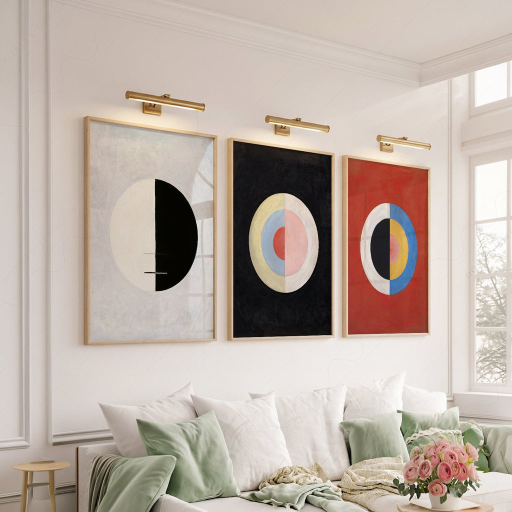 Hilma af Klint Set of 3 Prints – Abstract Geometric Wall Art Posters