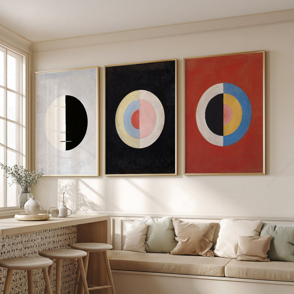 Hilma af Klint Set of 3 Prints – Abstract Geometric Wall Art Posters