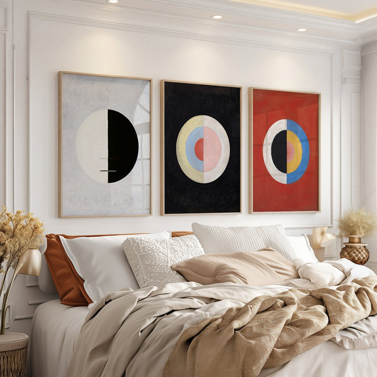 Hilma af Klint Set of 3 Prints – Abstract Geometric Wall Art Posters