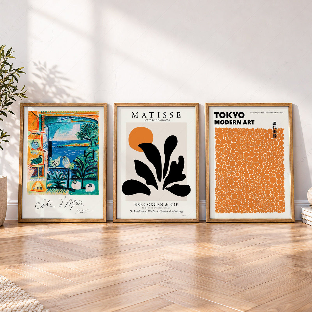 Matisse Kusama Picasso Set of 3 Prints – Modern Gallery Wall Art