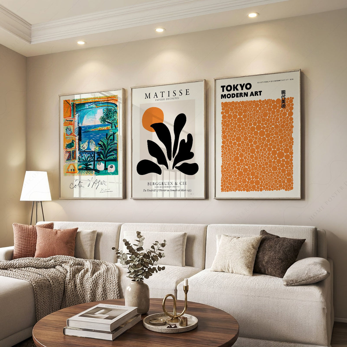 Matisse Kusama Picasso Set of 3 Prints – Modern Gallery Wall Art