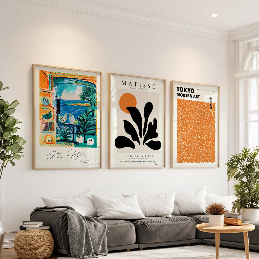 Matisse Kusama Picasso Set of 3 Prints – Modern Gallery Wall Art