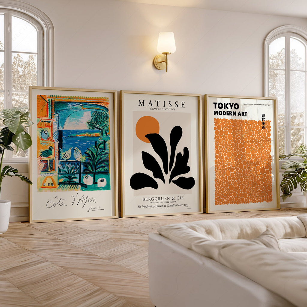 Matisse Kusama Picasso Set of 3 Prints – Modern Gallery Wall Art