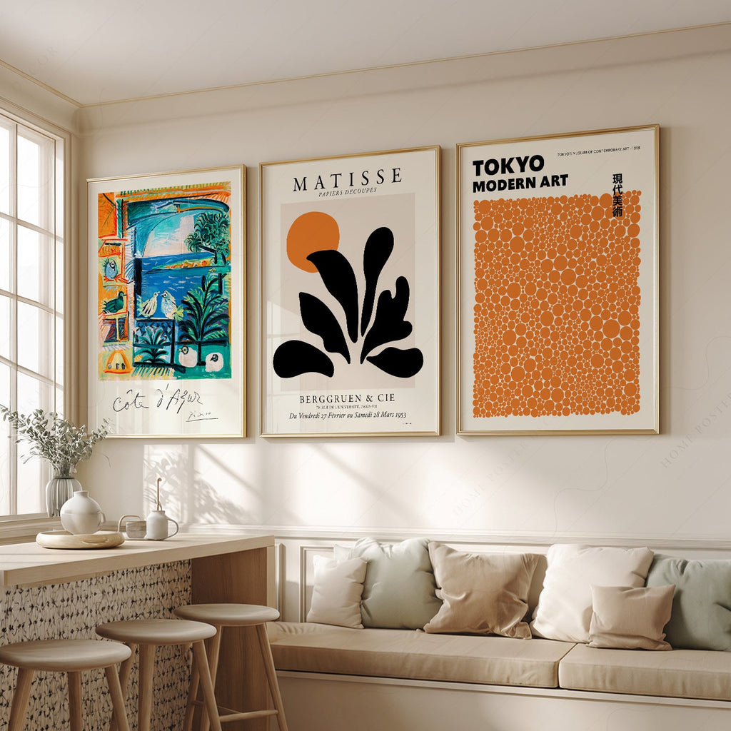 Matisse Kusama Picasso Set of 3 Prints – Modern Gallery Wall Art