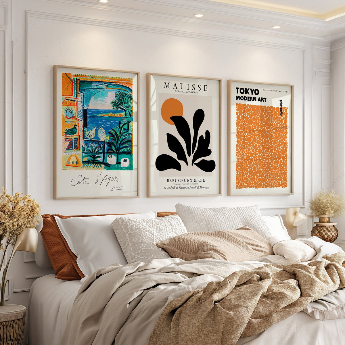 Matisse Kusama Picasso Set of 3 Prints – Modern Gallery Wall Art