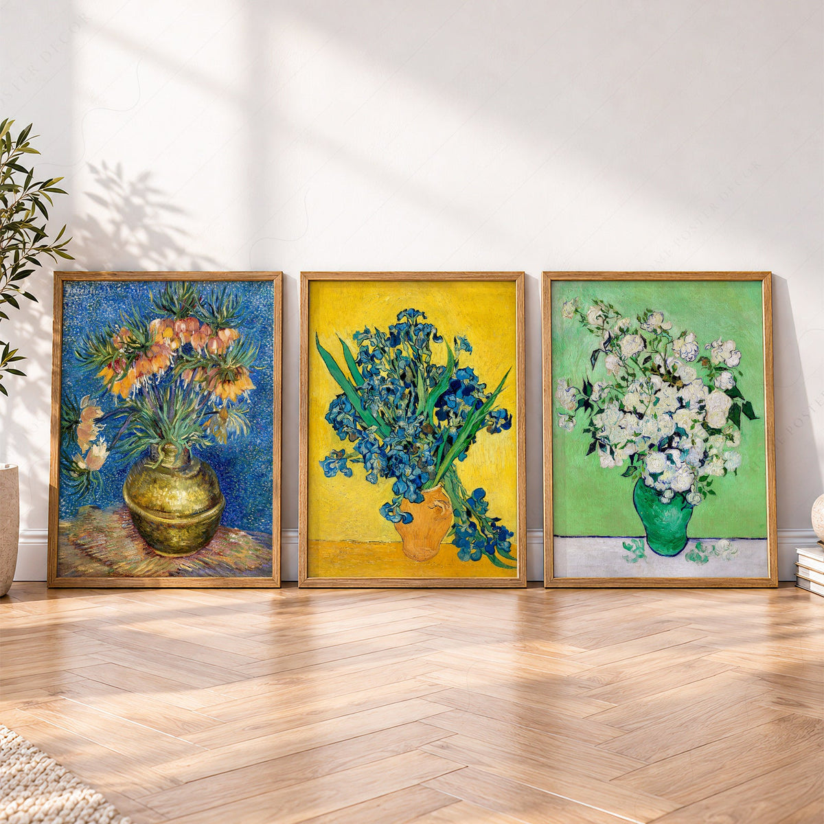 Vincent Van Gogh Flowers Set of 3 Prints – Classic Floral Wall Art