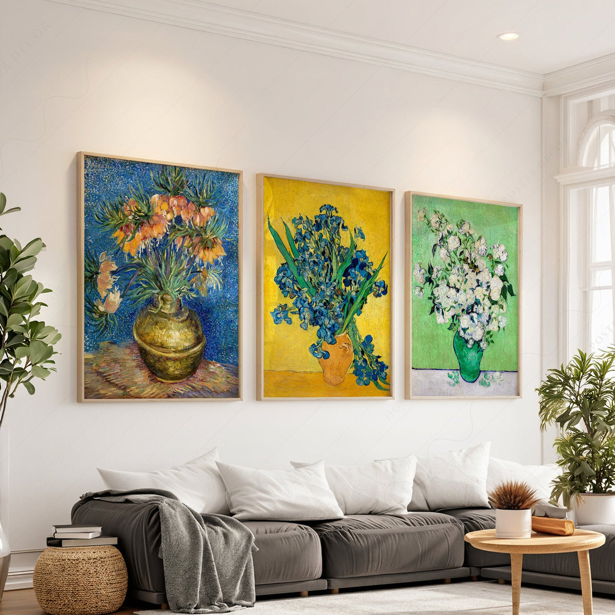 Vincent Van Gogh Flowers Set of 3 Prints – Classic Floral Wall Art