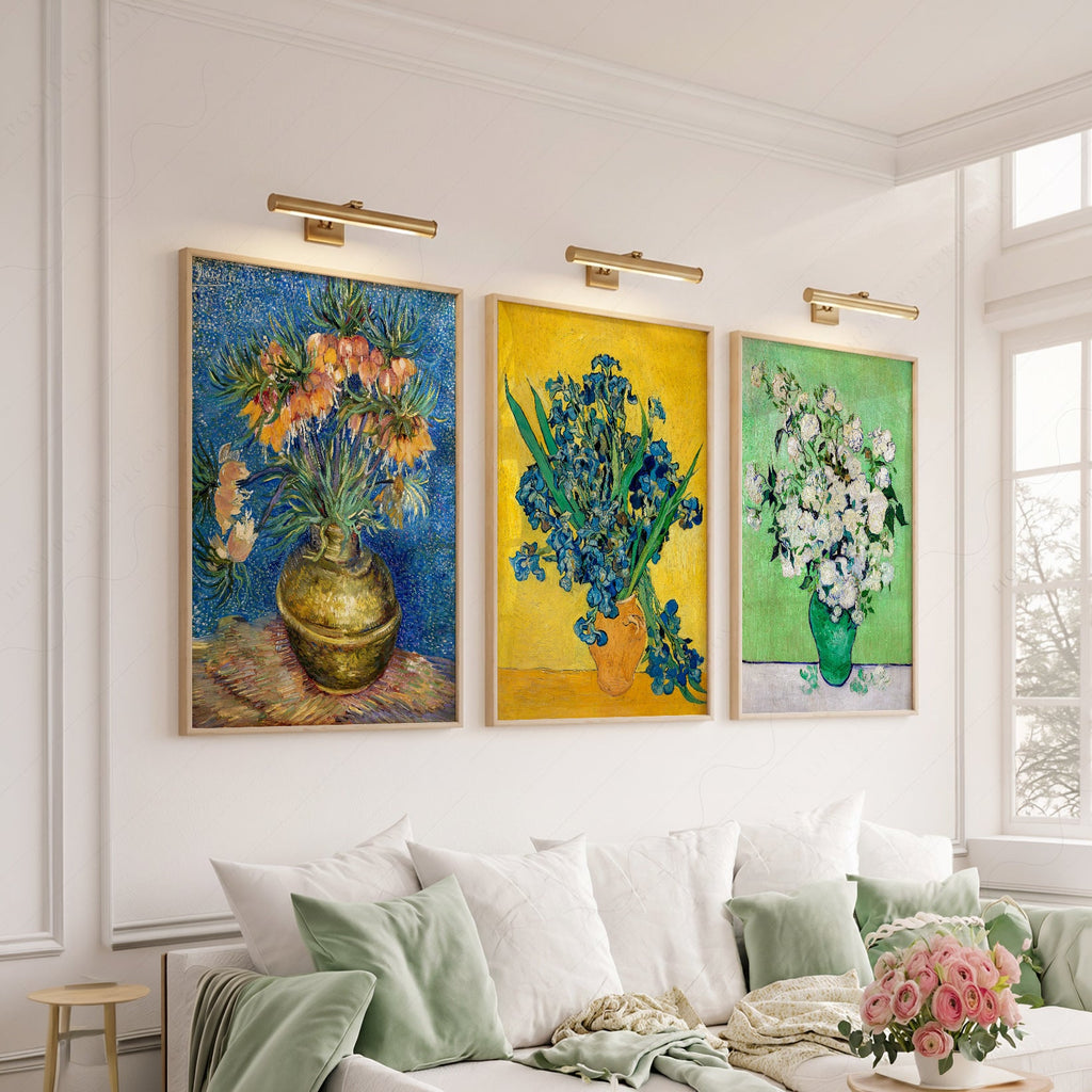 Vincent Van Gogh Flowers Set of 3 Prints – Classic Floral Wall Art