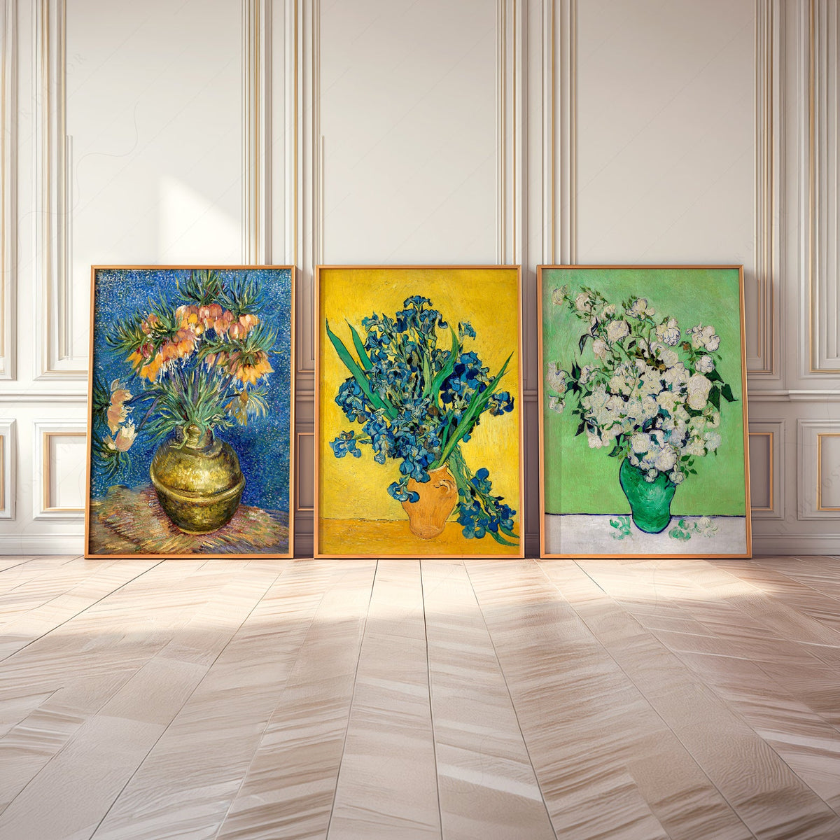 Vincent Van Gogh Flowers Set of 3 Prints – Classic Floral Wall Art