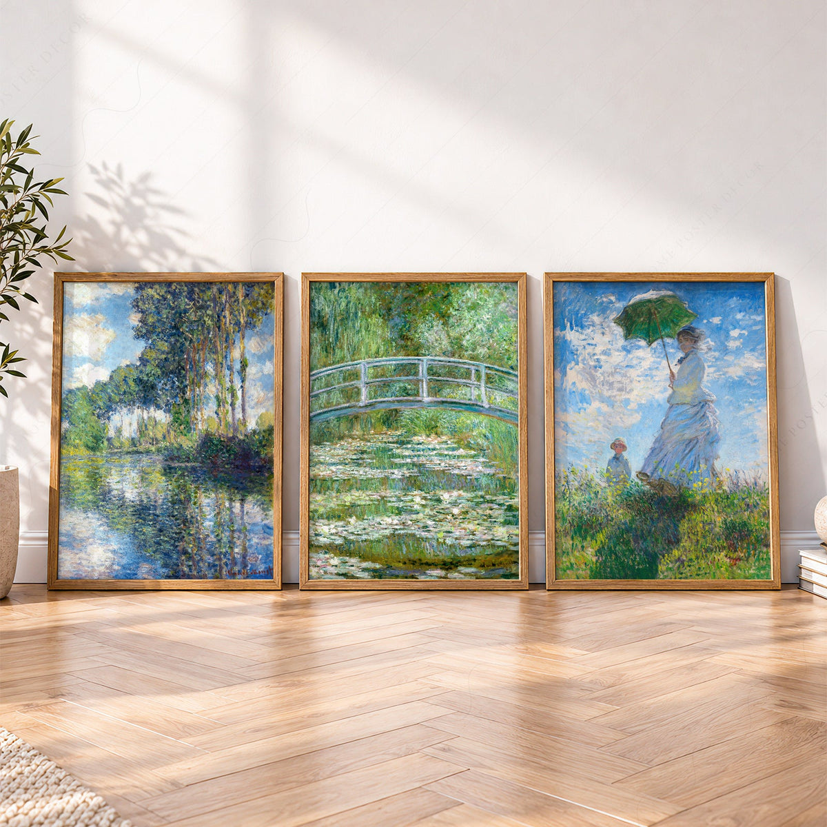 Claude Monet, Set of 3 Prints – Impressionist Wall Art Collection
