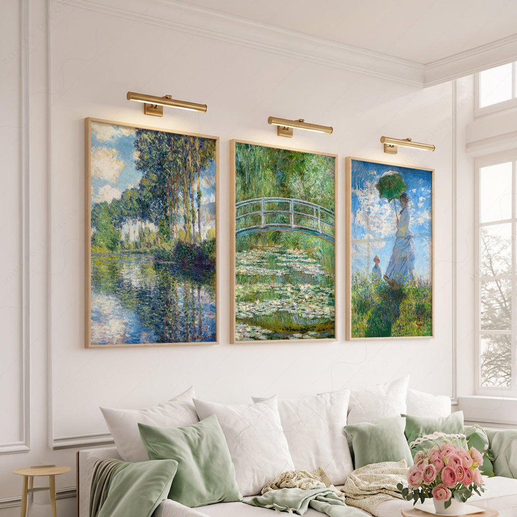 Claude Monet, Set of 3 Prints – Impressionist Wall Art Collection