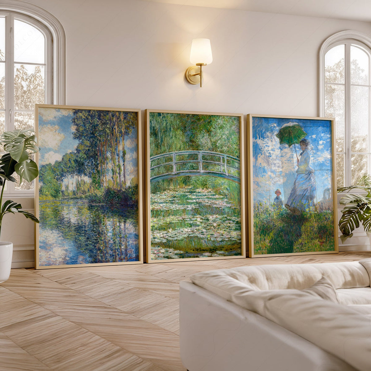 Claude Monet, Set of 3 Prints – Impressionist Wall Art Collection