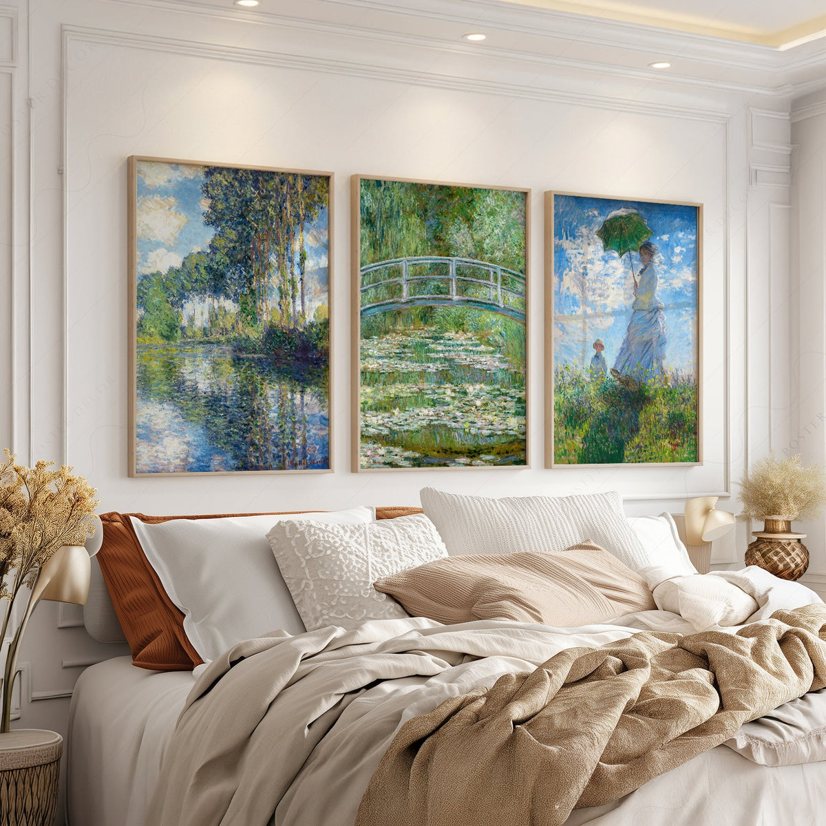 Claude Monet, Set of 3 Prints – Impressionist Wall Art Collection