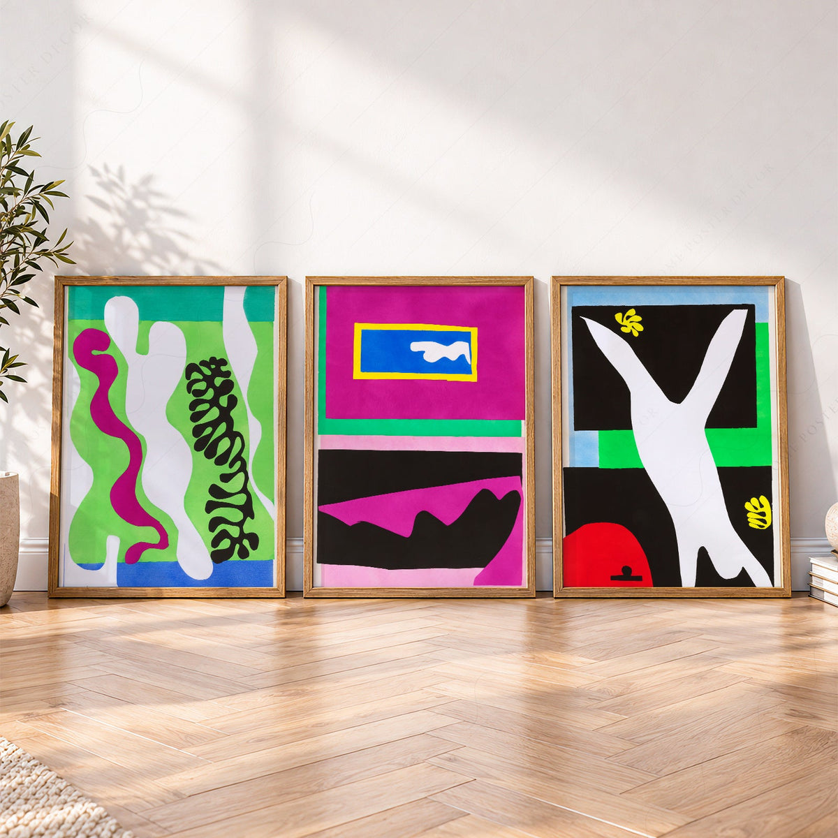 Henri Matisse Gallery Wall Set of 3 – Modern Cut-Out Art Prints