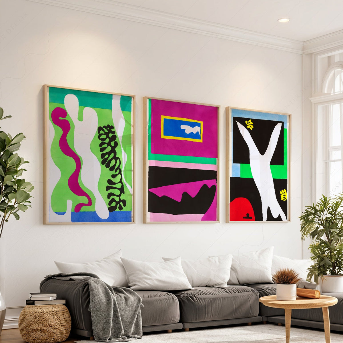 Henri Matisse Gallery Wall Set of 3 – Modern Cut-Out Art Prints
