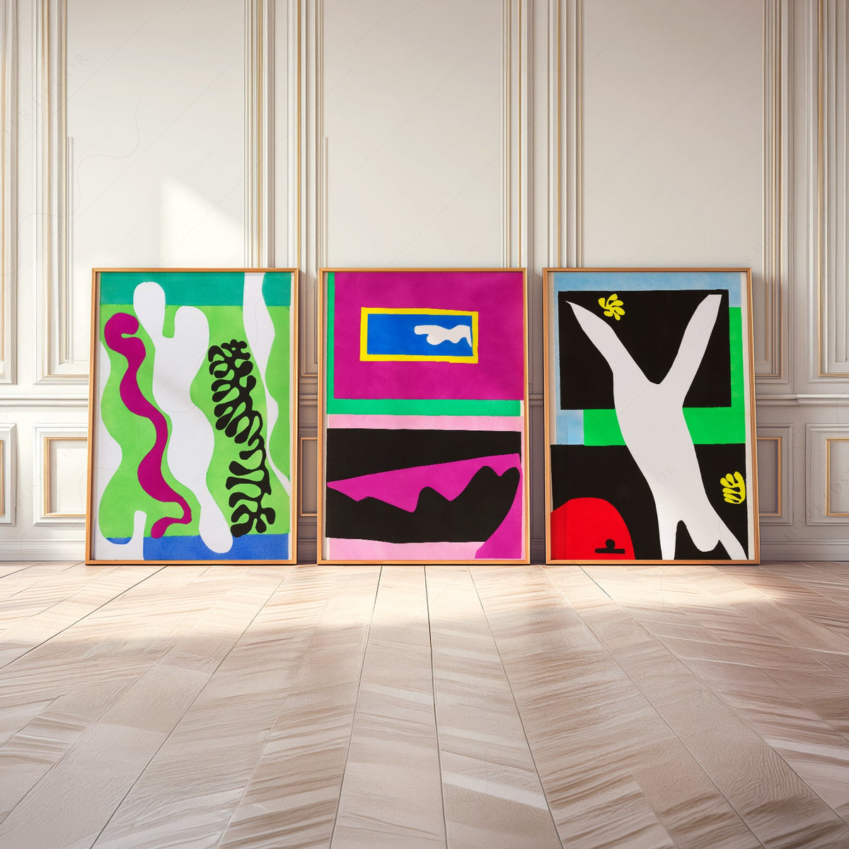 Henri Matisse Gallery Wall Set of 3 – Modern Cut-Out Art Prints