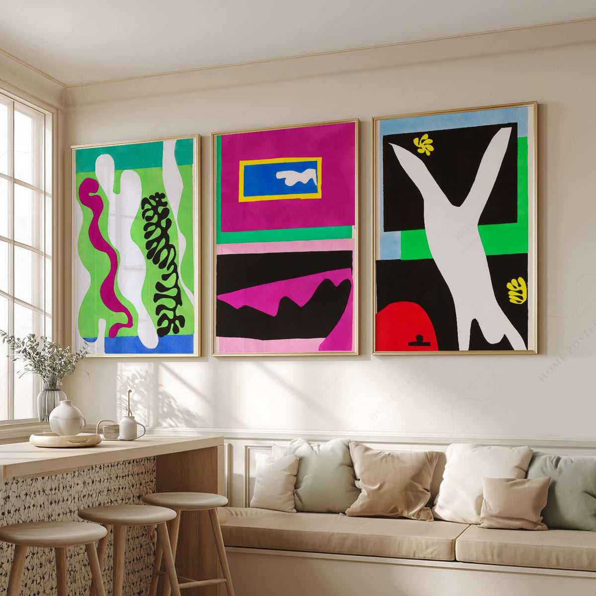Henri Matisse Gallery Wall Set of 3 – Modern Cut-Out Art Prints