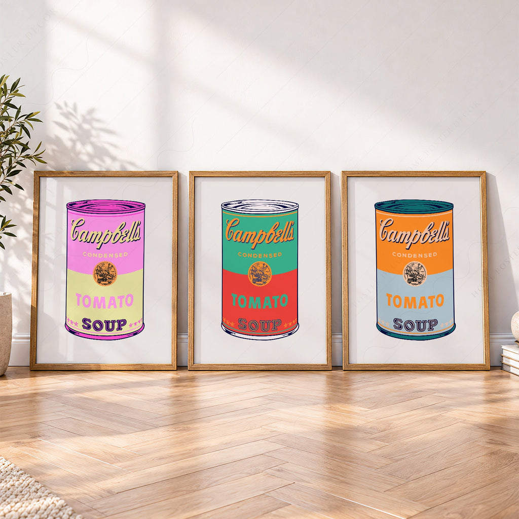 Andy Warhol Campbell's Soup Cans Print Set – Pop Art Wall Decor