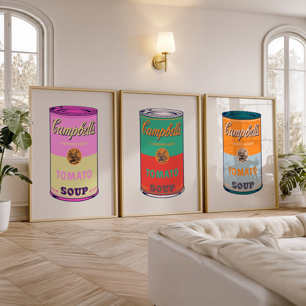 Andy Warhol Campbell's Soup Cans Print Set – Pop Art Wall Decor